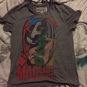 Just a grey Marvel t-shirt